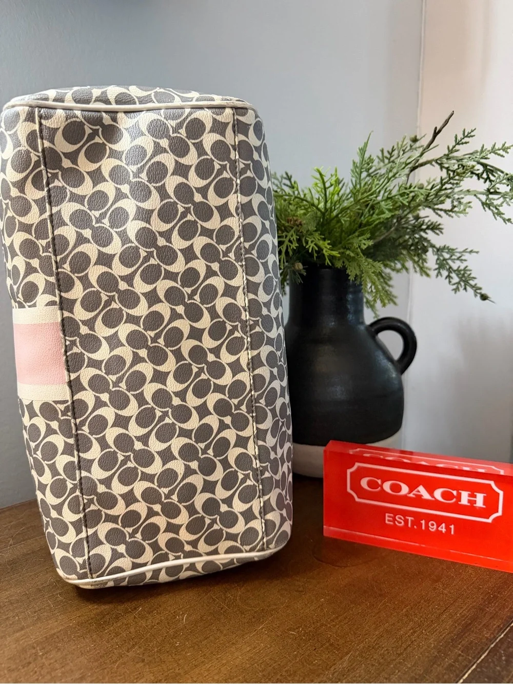 Coach Chelsea Heritage Satchel/Shoulder Bag & Cosmetic Pouch